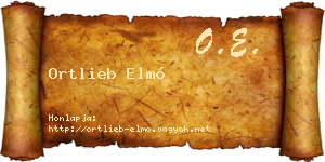 Ortlieb Elmó névjegykártya