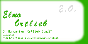 elmo ortlieb business card